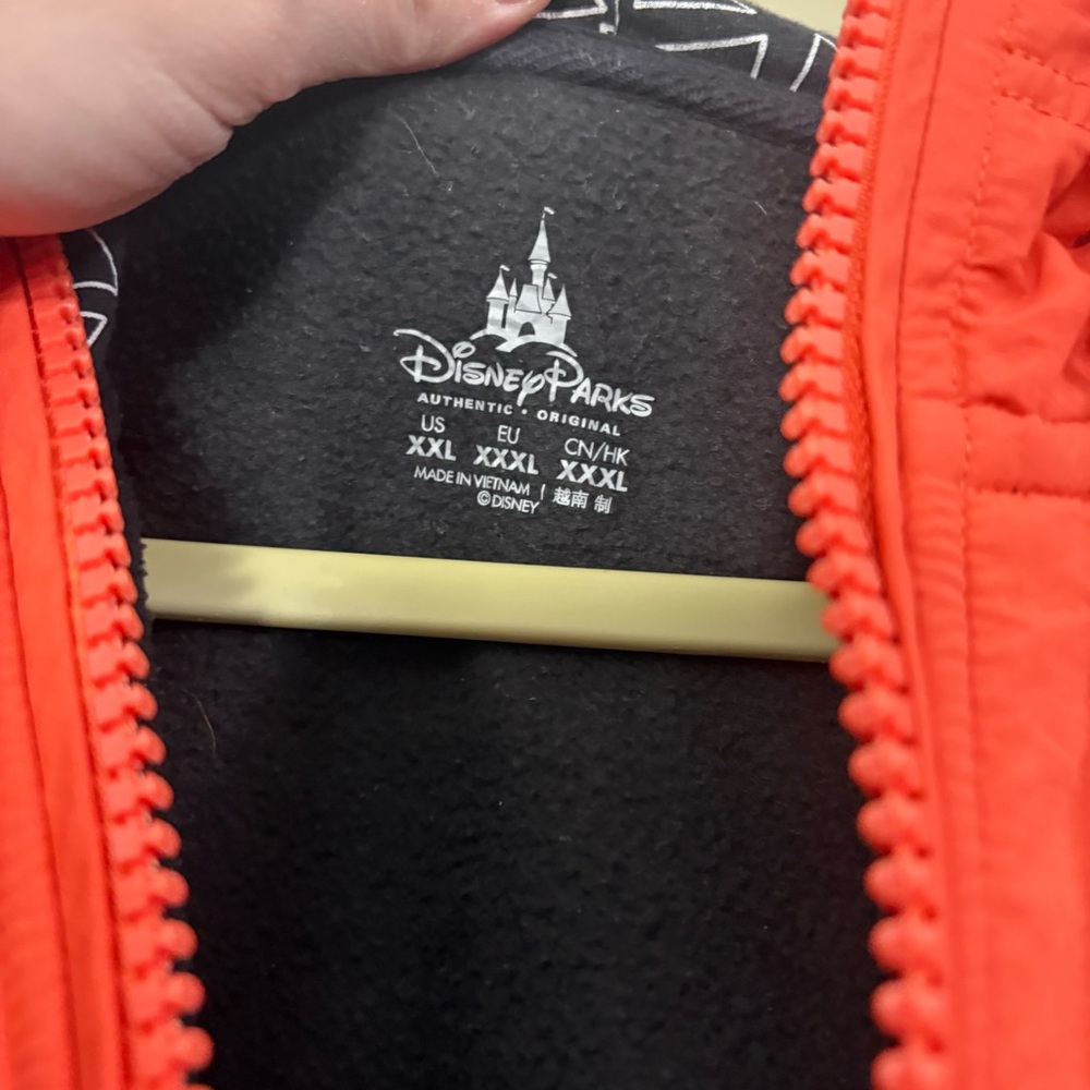 Disney Parks Retro Mickey Mouse Half Zip Hoodie Sweatshirt Womens XXL Orange cl - Picture 4 of 6